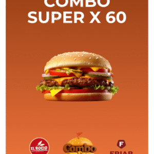Combo Super x 60 Hamburguesas x 80grs