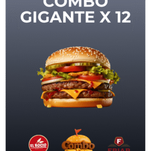 Combo Gigante x 12 Hamburguesas x 110grs