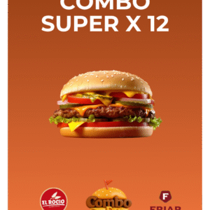 Combo Super x 12 Hamburguesas x 80grs